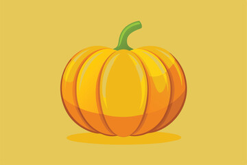 Illustration of yellow pumpkin Isolated