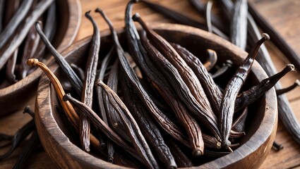 Vanilla bean elegance in a rustic bowl
