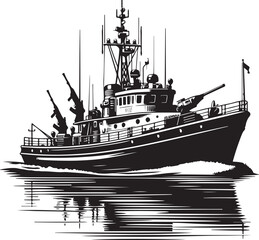 Obraz premium Gunboat vector