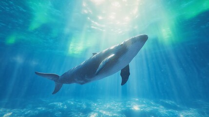 Humpback Whale Underwater Scene Nature Wildlife