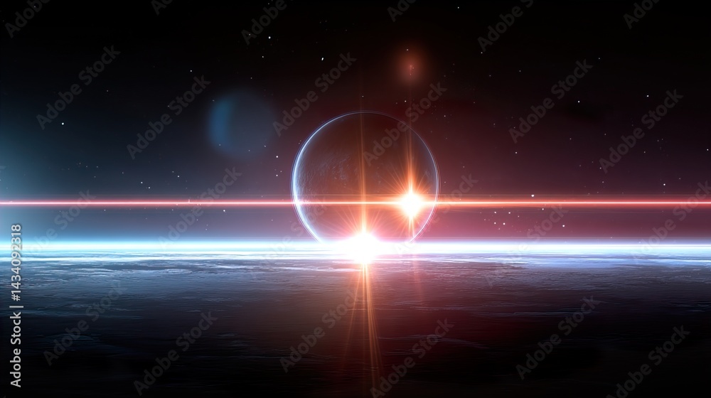 Wall mural serene starfield ambient plasma streaks background cosmic energy flow space exploration astronomy de