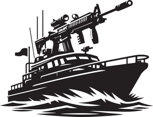 Fototapeta premium Gunboat vector