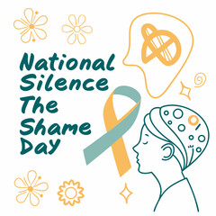 NATIONAL SILENCE THE SHAME DAY vector illustration