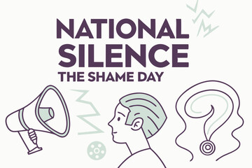 NATIONAL SILENCE THE SHAME DAY vector illustration