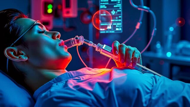 Oxygen therapy, hospital treatment, respiratory support. Medical care. Capillaries constrict under low pressure. Vein elasticity enhances oxygen delivery. Cardiovascular efficiency supports organ