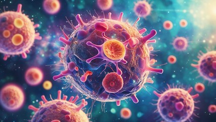 Vibrant microscopic universe of intricate cellular structures