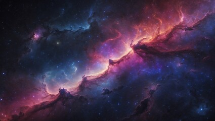 Fototapeta premium Vibrant nebula showcasing cosmic grandeur and beauty