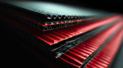 Corrugated Fiberboard Layers Three Ply Cardboard Structure Material Packaging Industry Shipping Protection Strength Durability Resilience Texture Background Surface Pattern Design lowercase
