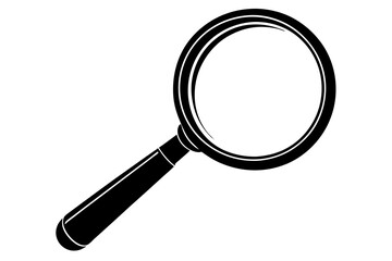 magnifying glass silhouette vector 