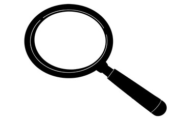 magnifying glass silhouette vector 