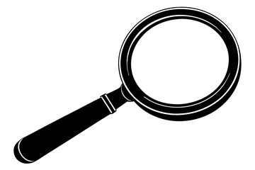 magnifying glass silhouette vector 