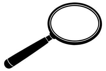 magnifying glass silhouette vector 