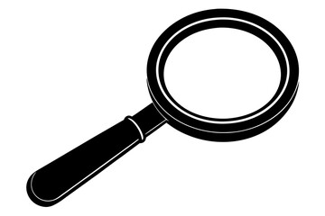 magnifying glass silhouette vector 
