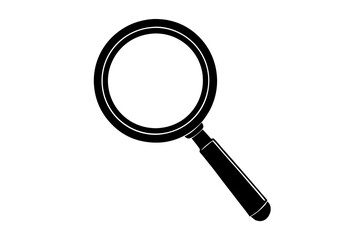 magnifying glass silhouette vector 