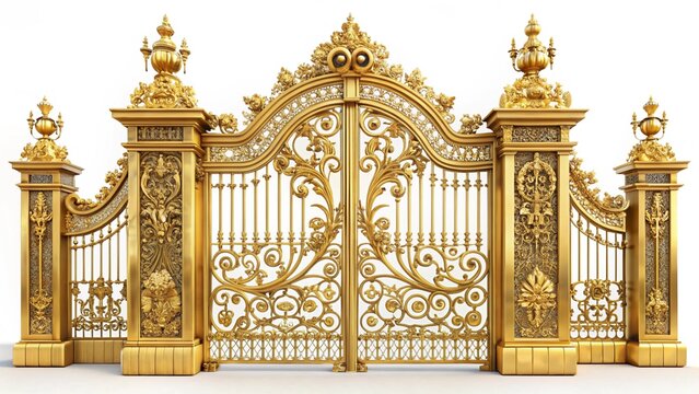 golden gates on white 
