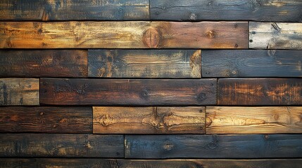Naklejka premium Rustic Reclaimed Wood Wall Paneling Texture