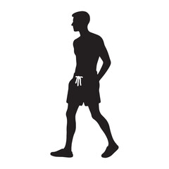 Modern Shorts silhouette, everyday versatility redefined – Shorts illustration – Minimalist Shorts vector – Men's dress silhouette

