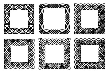 Ornate Celtic Knot Frame | Intricate Monochrome Decorative Design