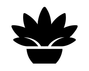 single and clean Succulent silhouette