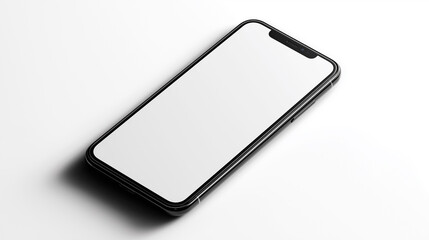 Blank smartphone mockup isolated on white background