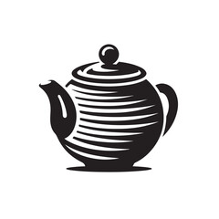 Minimal teapot design with round lid and soft lines