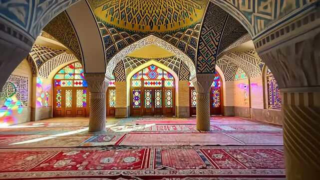 interior of the mosque in istanbul turkey