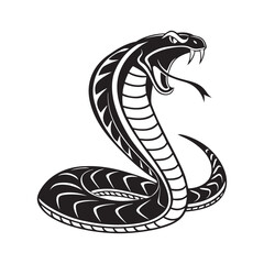 Serpent Symbol Silhouette With Mythological Style