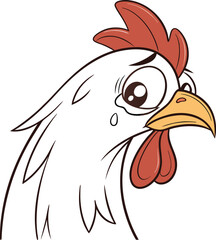 vector illustration of a cartoon chicken