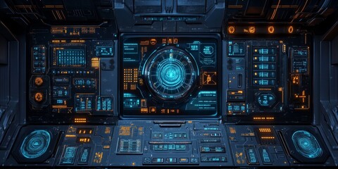 Fototapeta premium Futuristic Control Panel Design