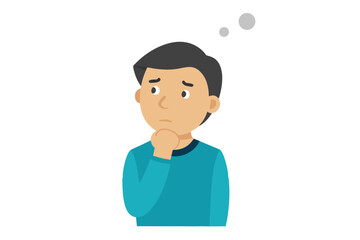 man thinking vector illustration 