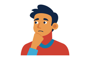 man thinking vector illustration 