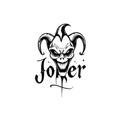 Joker Clown Decal Logo
