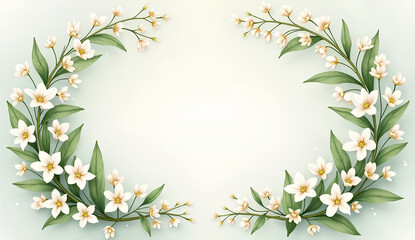 Naklejka premium Lily of the Valley Flowers Illustration