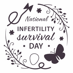 Fototapeta premium NATIONAL INFERTILITY SURVIVAL DAY vector illustration