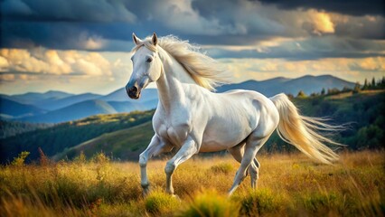 Obraz premium white horse free