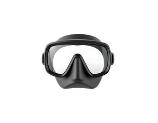 Close-up of a black scuba diving mask
