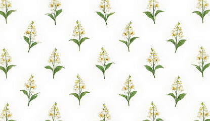 Lily of the Valley Seamless Pattern