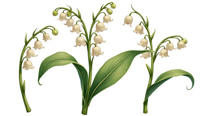 Lily of the Valley Flowers Illustration