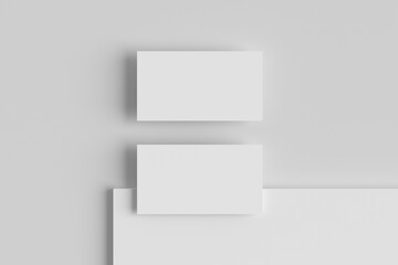 Minimal business card mockup on white background