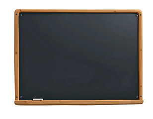 Blackboard with wooden frame and chalk