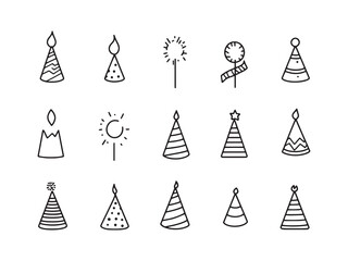 Birthday Hat line art simple design