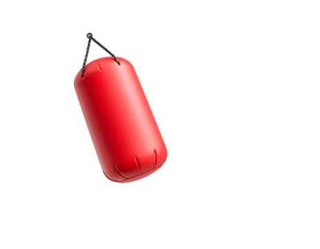 Red Punching Bag for Boxing Training