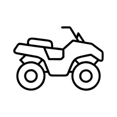 atv all terrain vehicle line drawn vehicles. vector art - outline icon atv all terrain vehicle, isolated transparent background