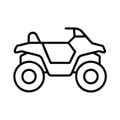 atv all terrain vehicle line drawn vehicles. vector art - outline icon atv all terrain vehicle, isolated transparent background