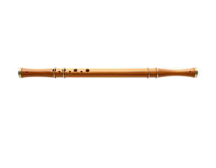 A detailed illustration of a wooden flute against a transparent backdrop