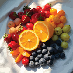 fresh fruits and berries