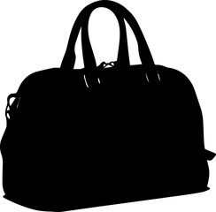black leather bag