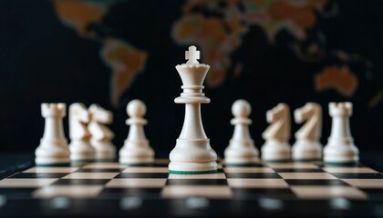 Fototapeta premium Chess king, strategic position