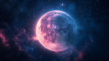 Obraz premium Universe Moon Scene for Decor High Resolution Image