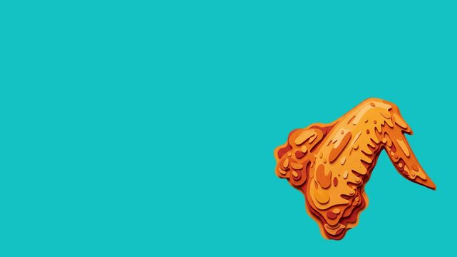 chicken wing paper animated illustration